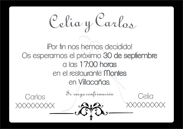 Imprimibles de Invitaciones de Boda Lowcost Imprimibles de Invitaciones de Boda Lowcost