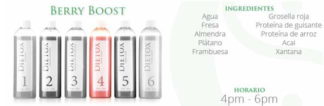 Detoxificación postvacacional: Dietox, el ayuno de los licuados de frutas y verduras frescas dietox-4-berry-boost