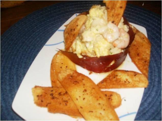 REVUELTO DE BACALAO Y GAMBAS REVUELTO DE BACALAO Y GAMBAS