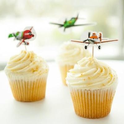 fiesta de cumple de aviones disney cupcakes
