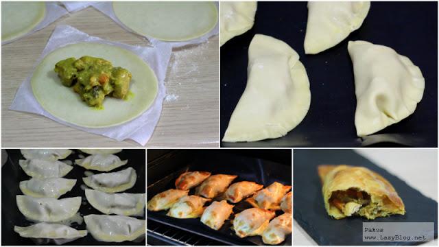 Empanadillas thai de pollo al curry. Receta