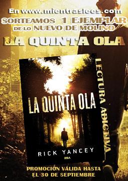 ¡Llévate a casa el libro del año, La Quinta Ola, de Rick Yancey! photo cartelolacopia.jpg