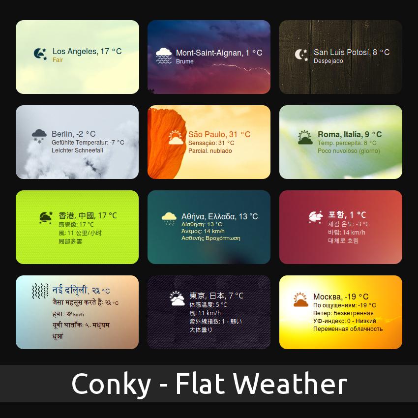 10 configuraciones para Conky atractivas y minimalistas. bonito