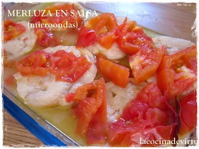 MERLUZA EN SALSA (microondas) MERLUZA EN SALSA (microondas)