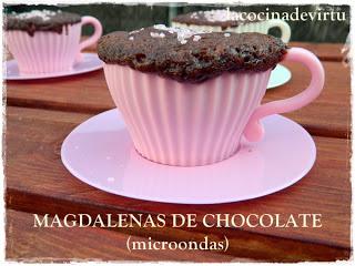 MAGDALENAS DE CHOCOLATE (microondas) MAGDALENAS DE CHOCOLATE (microondas)