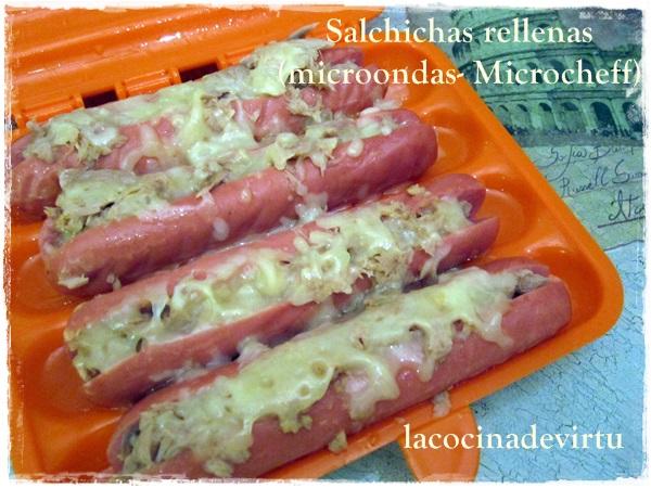 SALCHICHAS RELLENAS (microoondas) (Microcheff) SALCHICHAS RELLENAS (microoondas) (Microcheff)