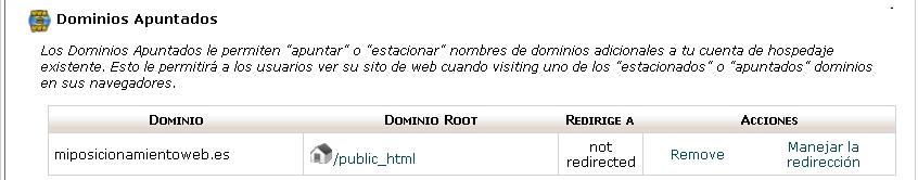 Aquí nace miposicionamientoweb.es Dominio apuntado