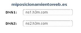 Aquí nace miposicionamientoweb.es DNS miposicionamientoweb.es
