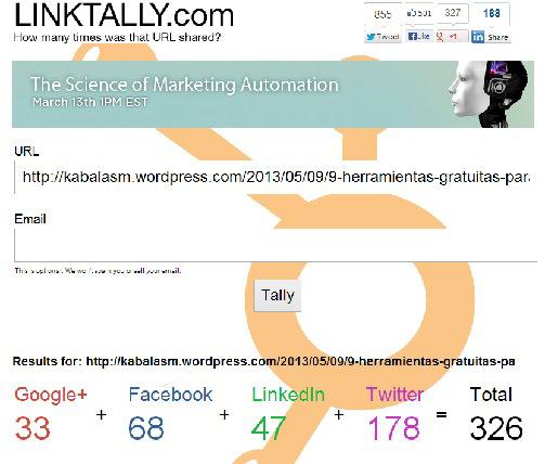 Herramienta para saber número de links Herramienta para saber número de links
