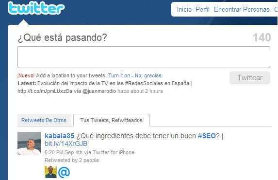 Número de retweets Número de retweets