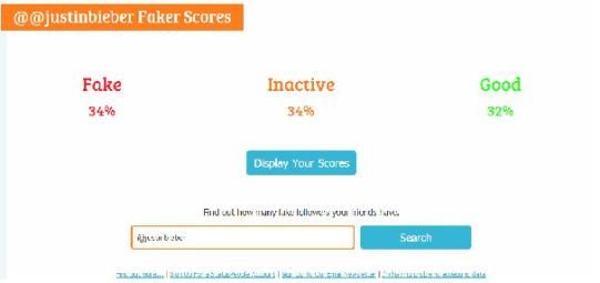 Resultados de la herramienta para Justin Bieber Resultados de la herramienta para Justin Bieber