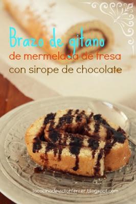 Brazo de gitano de mermelada de fresa. Paso a paso. Brazo de gitano de mermelada de fresa. Paso a paso.