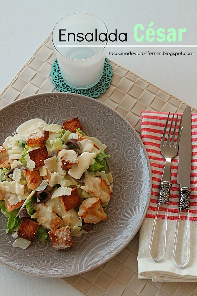 Ensalada César con pollo. Paso a paso. Ensalada César con pollo. Paso a paso.