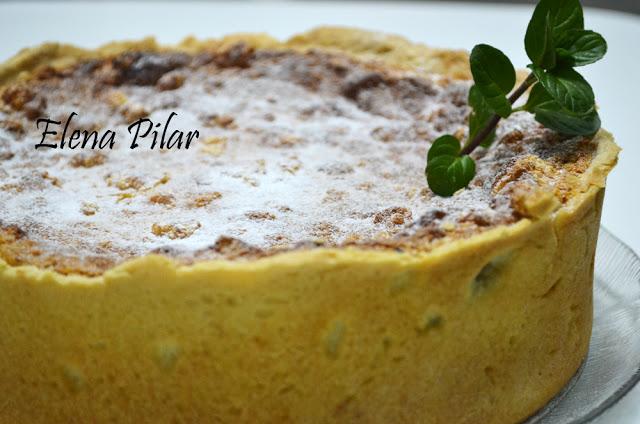 Pastel de Queso con Arándanos y ralladura de Chocolate Pastel de Queso con Arándanos y ralladura de Chocolate