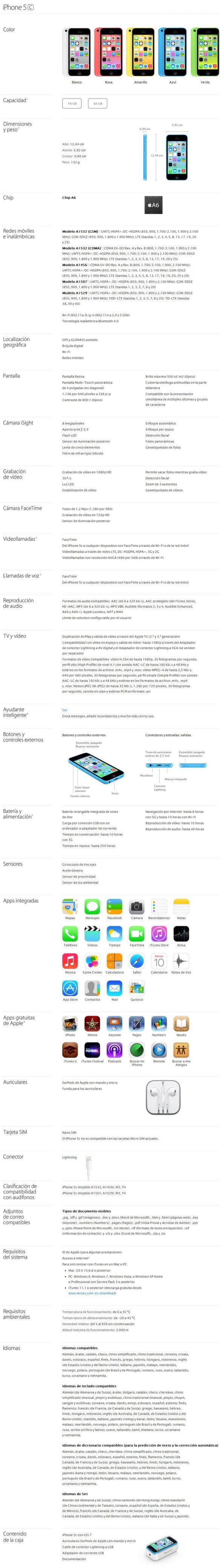 Evento de Apple: iPhone 5c y iPhone 5s – Especificaciones Completas iphone-5c
