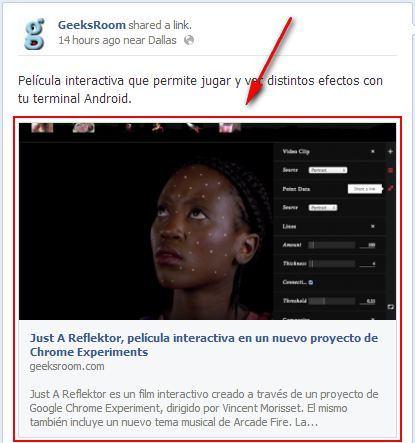 Facebook aumenta el tamaño de imágenes en los posts con enlaces en páginas facebook-new-link-share-pages