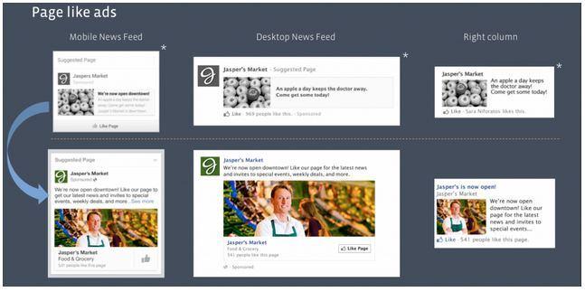Facebook aumenta el tamaño de imágenes en los posts con enlaces en páginas page-like-ads