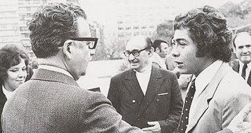 Carlos Caszley y Salvador Allende, juntos en Buenos Aires.