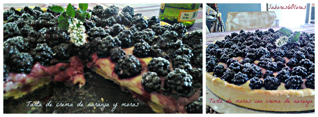 TARTA DE CREMA DE NARANJA CON MORAS ......