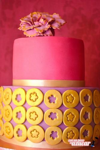 tarta violeta3 La tarta con peonia para Violeta