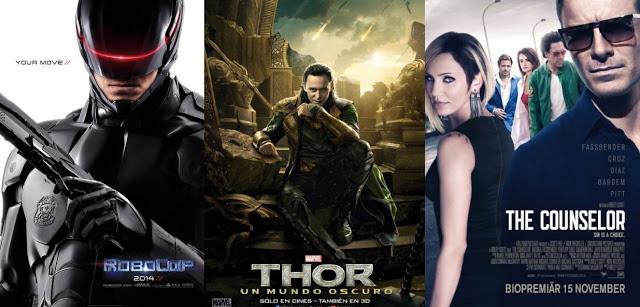 Ración de carteles: 'Robocop', 'The Counselor', 'Thor: El Mundo Oscuro'...