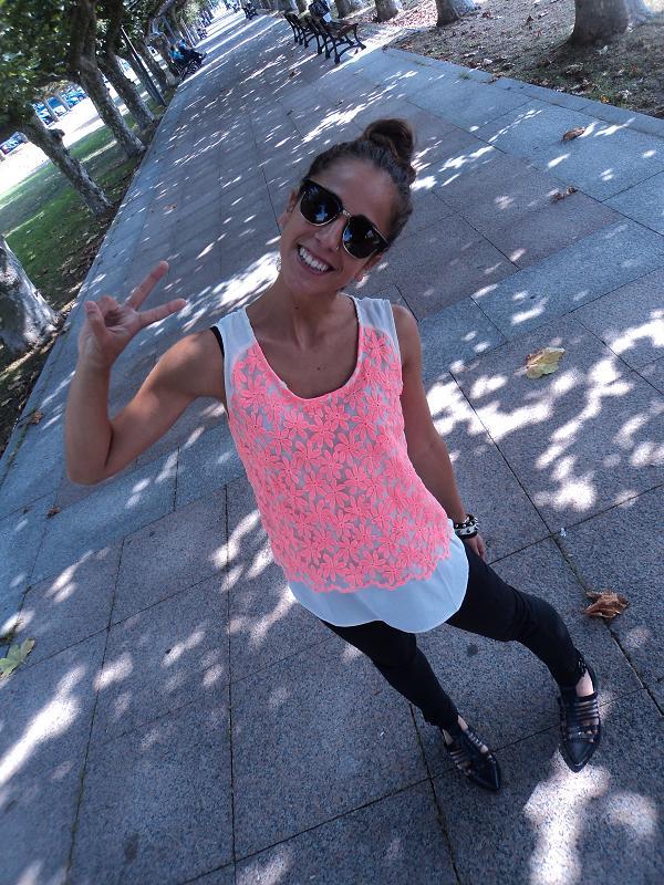 Comfy look flowered shirt