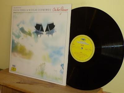 LP Chick Corea & Nicolas Economou-One two pianos (Deutsche Grammophon, 1983) CHICK COREA & NICOLAS ECONOMOU: On two pianos