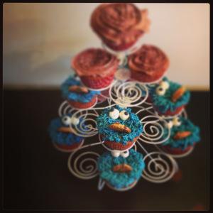 CUPCAKES “MONSTRUO DE LAS GALLETAS” (Triki de Barrio Sésamo) Foto 14-09-13 14 01 12