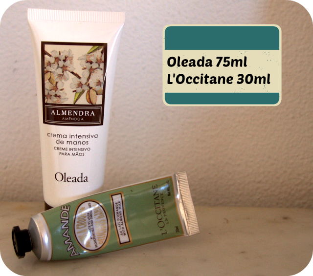 Comparativa, dos cremas de mano de almendras Comparativa, dos cremas de mano de almendras
