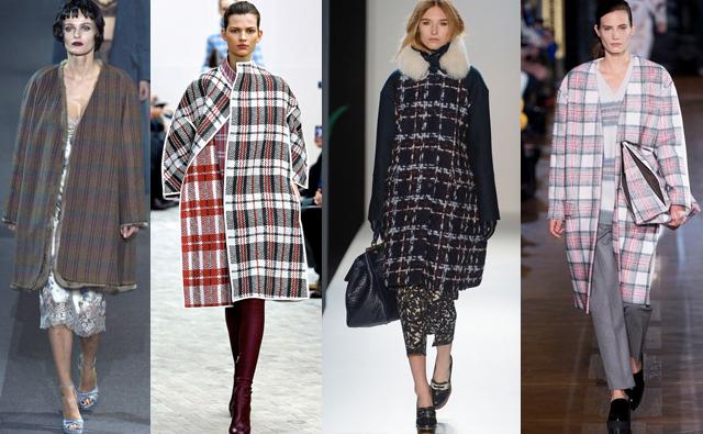 Los miles de abrigos de moda para el invierno 2013-14 abrigo estampado tartan