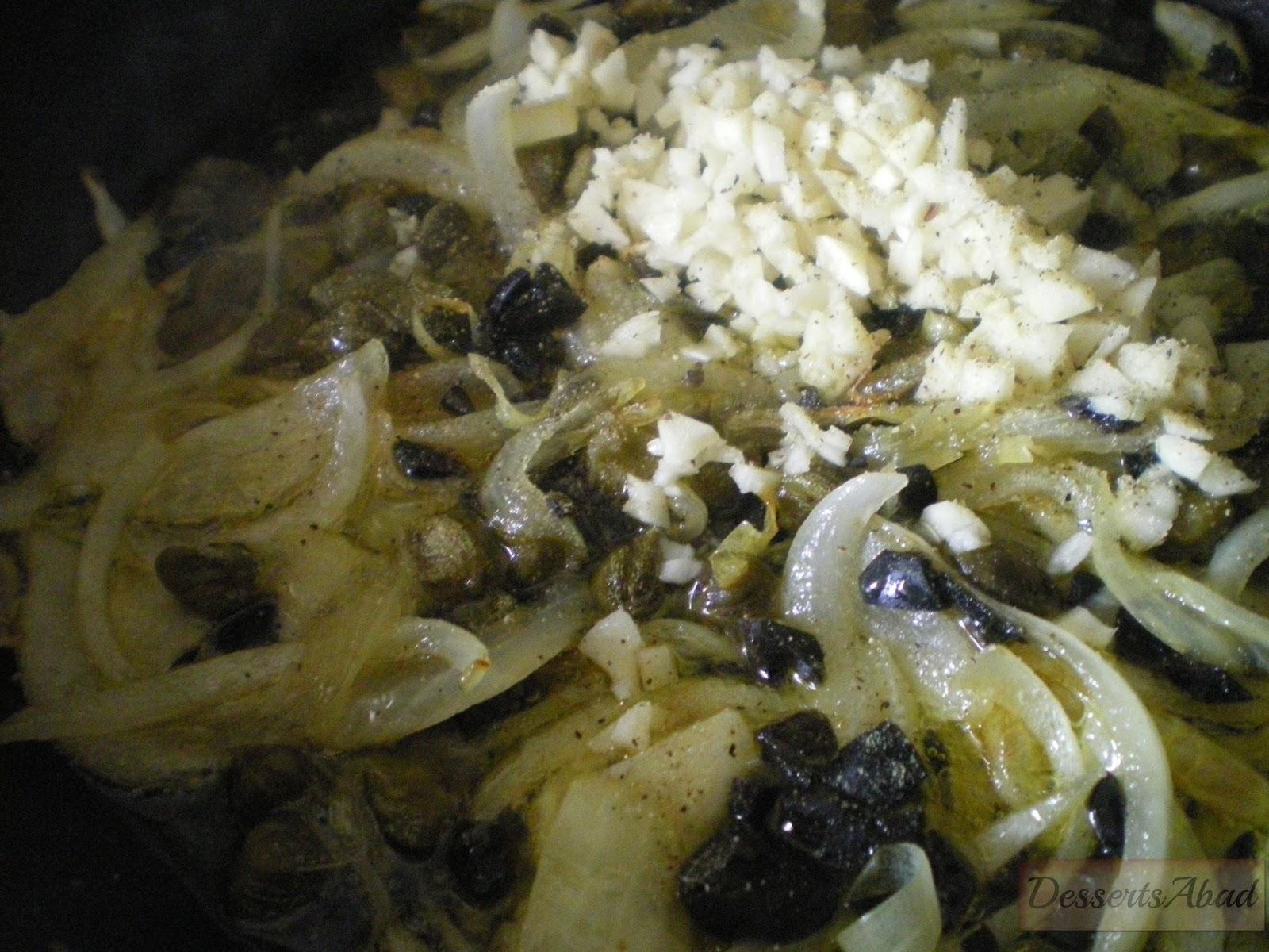 Spaguettis puttanesca Spaguettis puttanesca