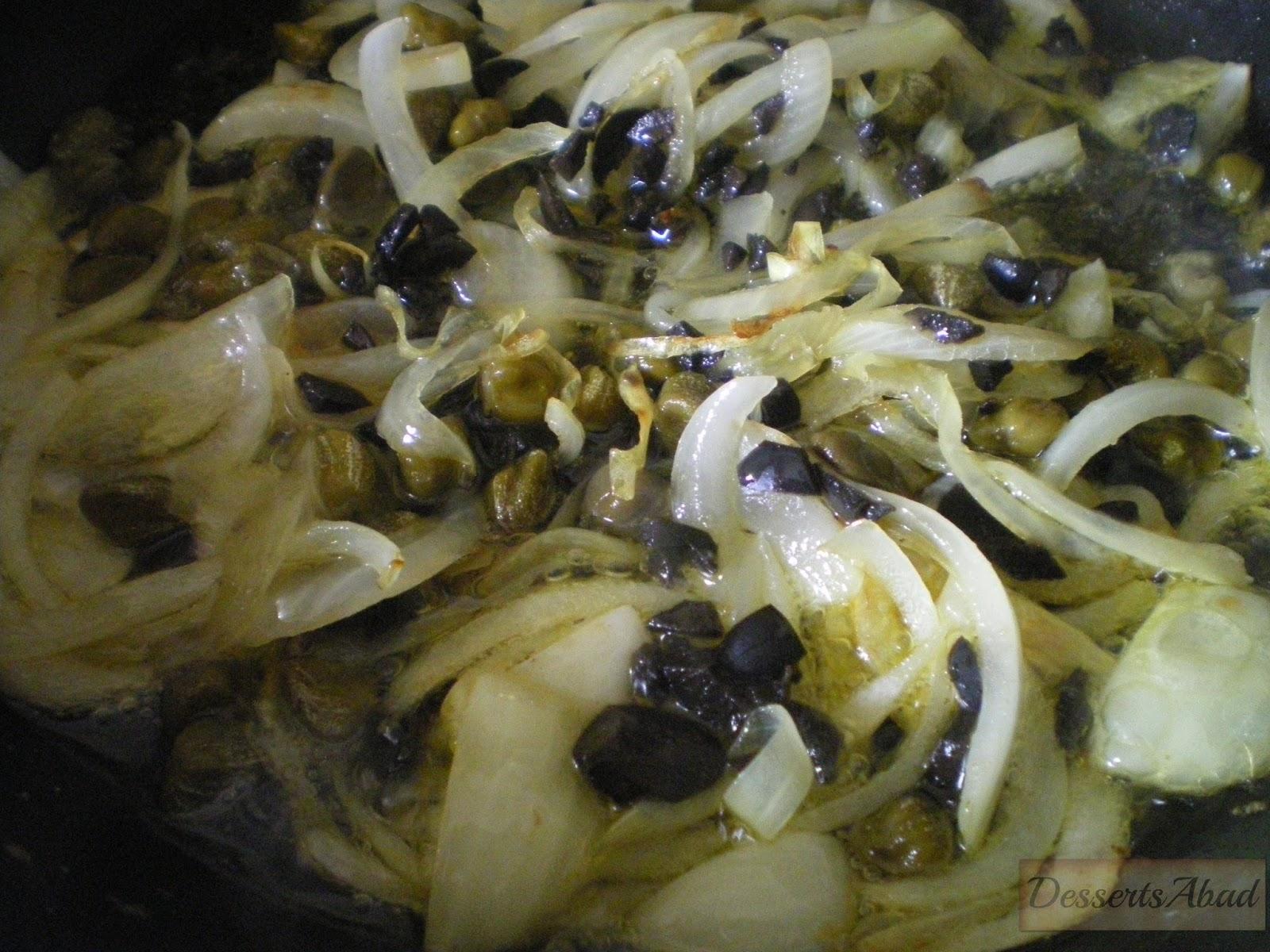 Spaguettis puttanesca Spaguettis puttanesca