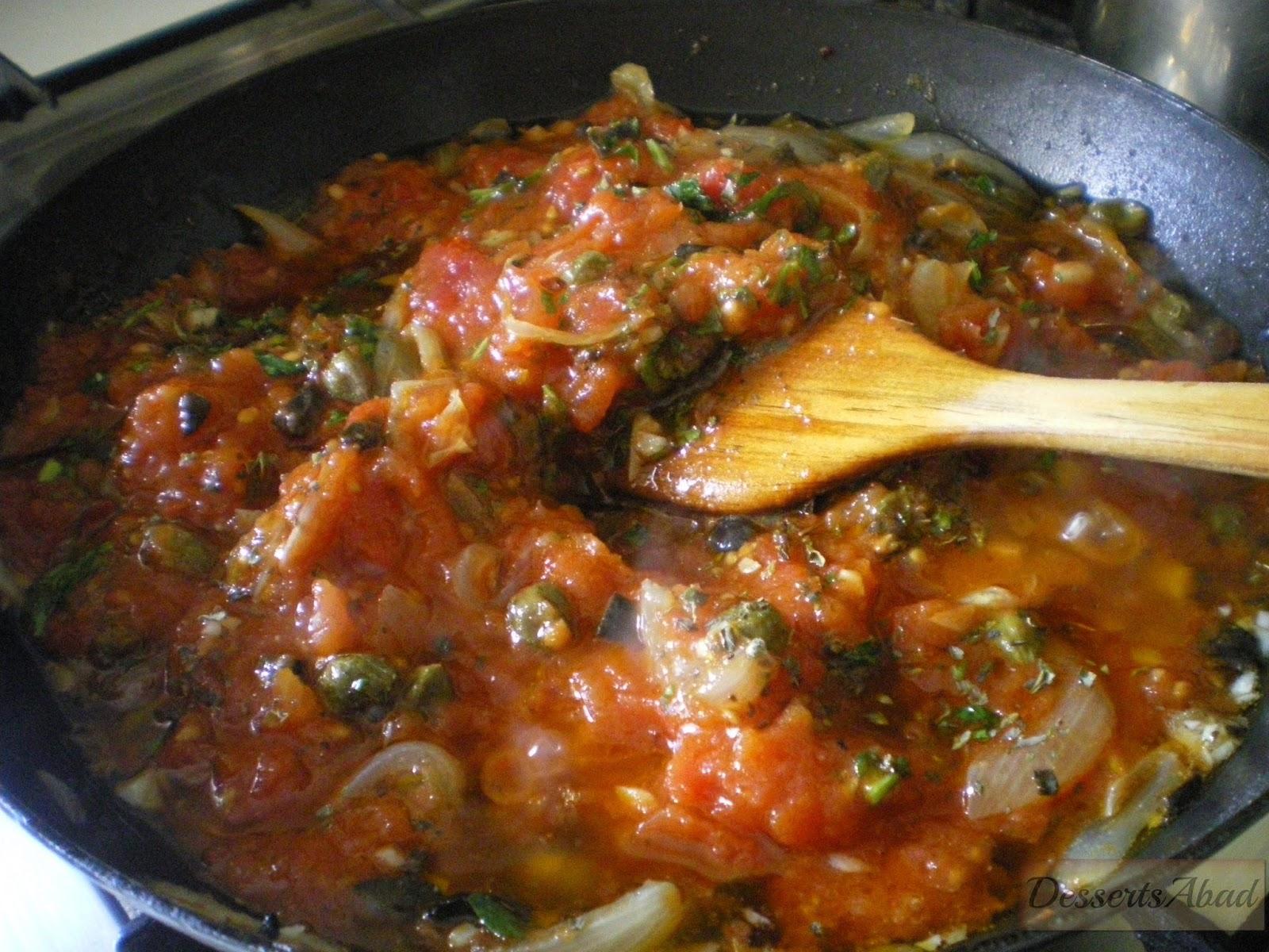 Spaguettis puttanesca Spaguettis puttanesca