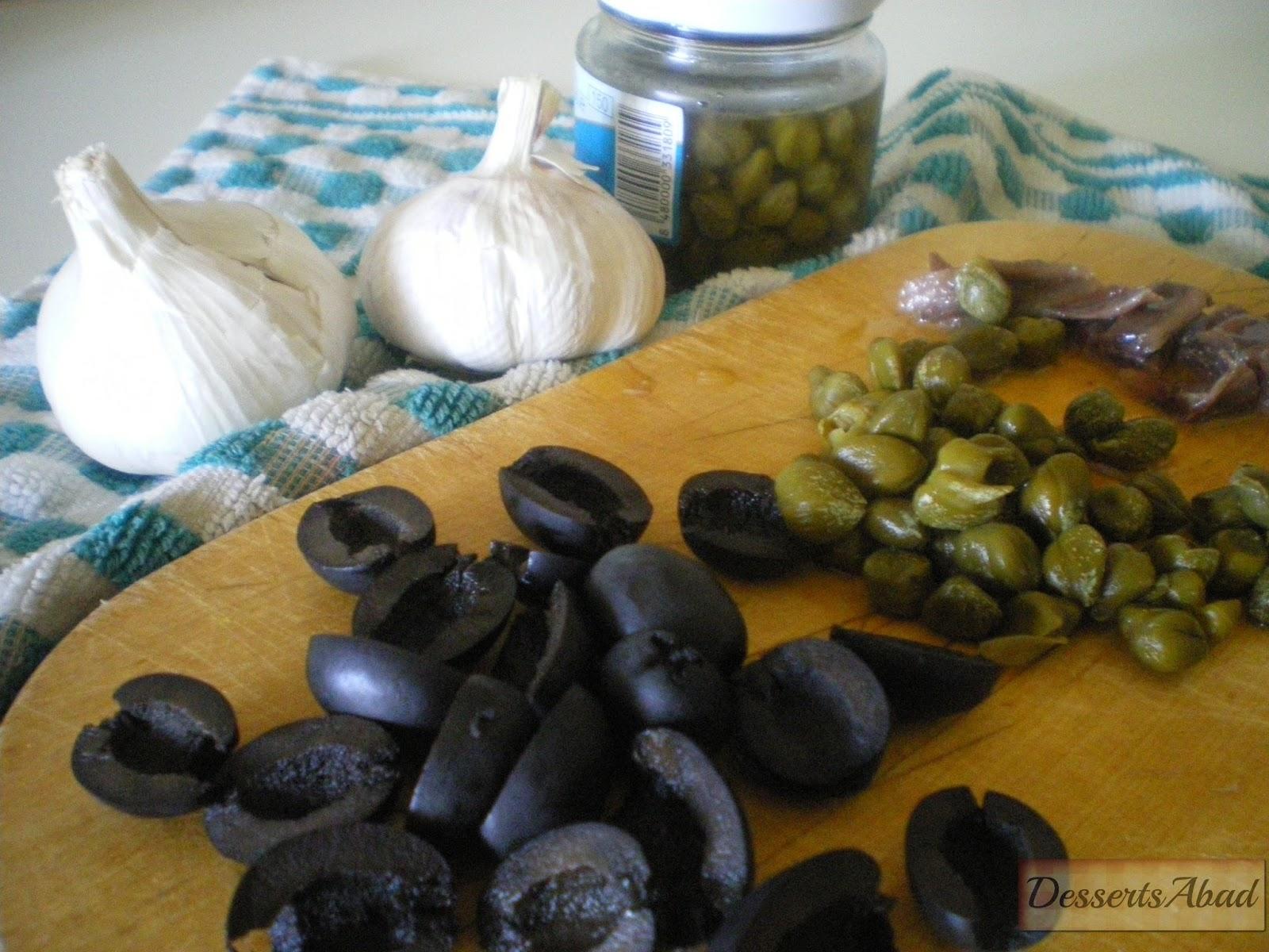 Spaguettis puttanesca Spaguettis puttanesca