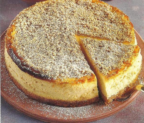PASTEL DE RICOTTA CON ALMENDRAS AL CARAMELO PASTEL DE RICOTTA CON ALMENDRAS AL CARAMELO