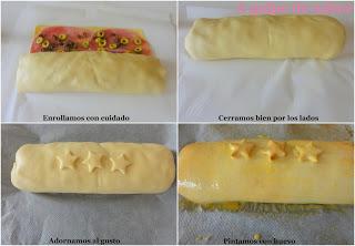 Pan de jamón, aceitunas y pasas Pan de jamón, aceitunas y pasas