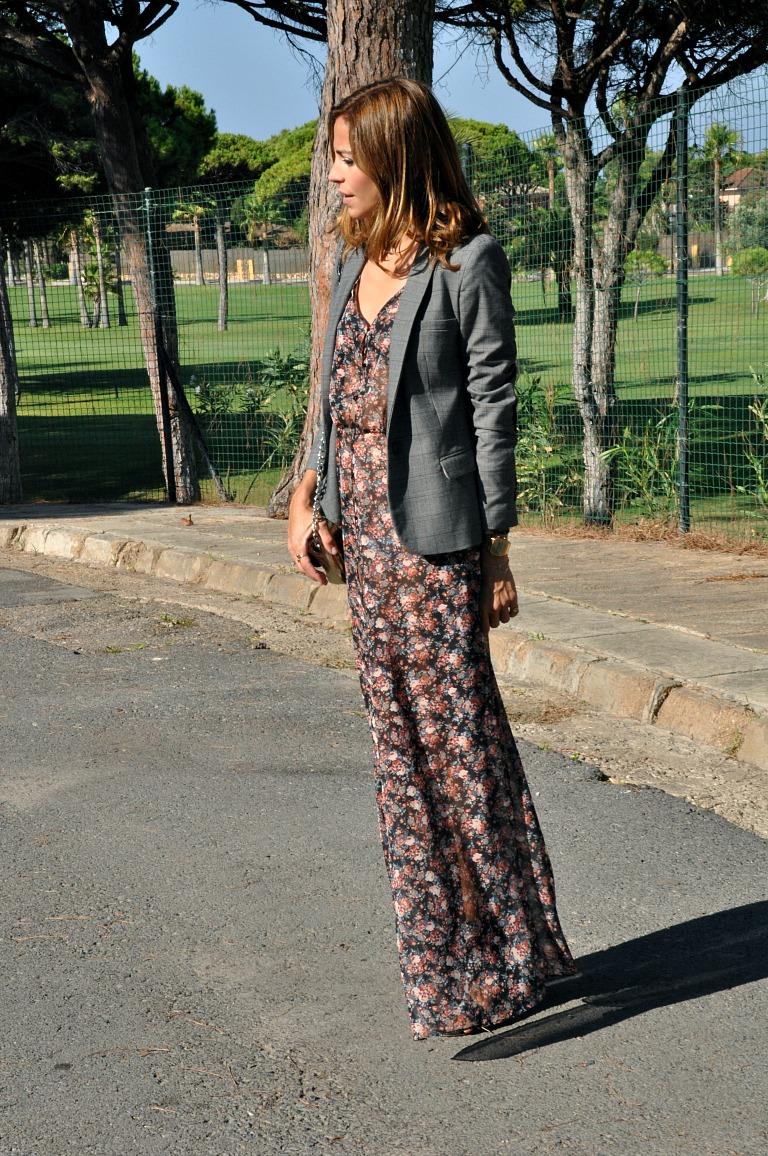 Vestido largos: flores y principe de gales