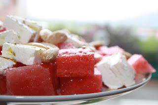 ensalada de sandía y Feta / Salat mit Feta und Wassermelone ensalada de sandía y Feta / Salat mit Feta und Wassermelone