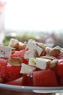 ensalada de sandía y Feta / Salat mit Feta und Wassermelone ensalada de sandía y Feta / Salat mit Feta und Wassermelone