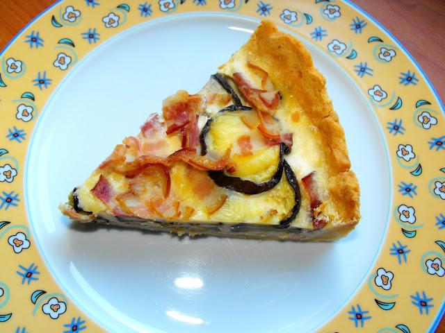 Quiche de berenjena, bacon y queso Quiche de berenjena, bacon y queso