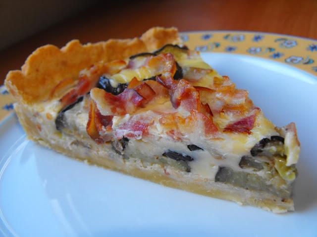 Quiche de berenjena, bacon y queso Quiche de berenjena, bacon y queso