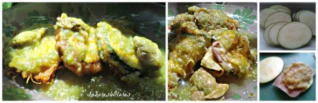 EMPAREDADOS DE CALABACIN EN SALSA DE PUERROS CON ALMEJAS EMPAREDADOS DE CALABACIN EN SALSA DE PUERROS CON ALMEJAS