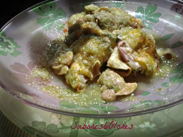 EMPAREDADOS DE CALABACIN EN SALSA DE PUERROS CON ALMEJAS EMPAREDADOS DE CALABACIN EN SALSA DE PUERROS CON ALMEJAS