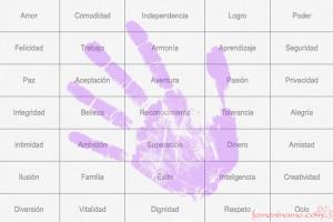 Ejercicio sobre tus valores valores