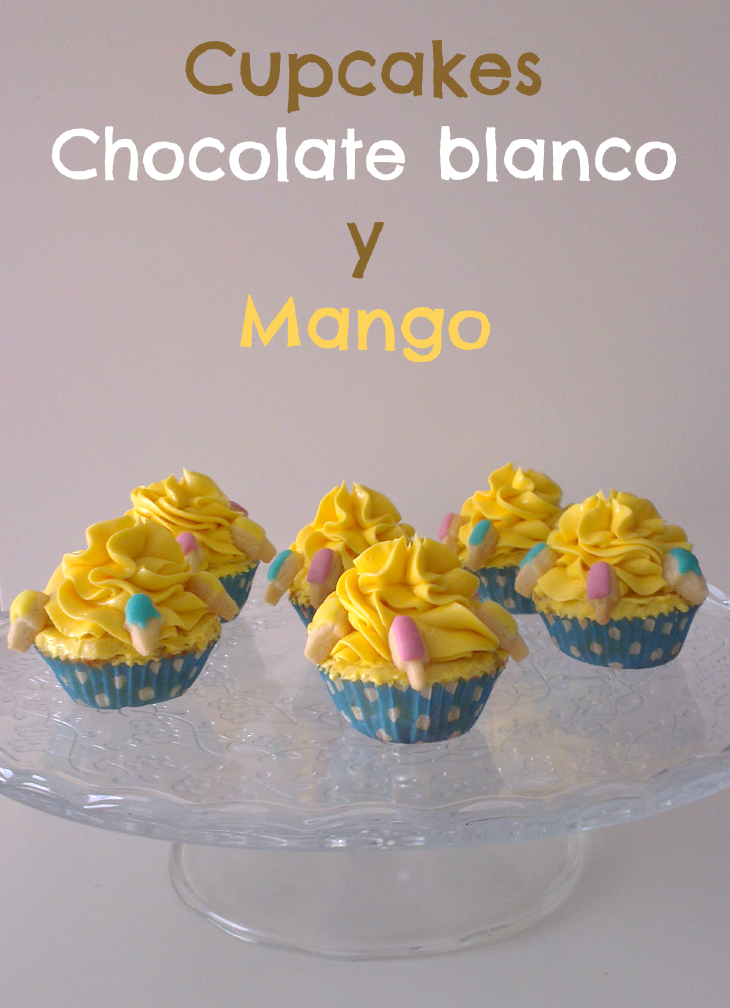 ♥ Cupcakes de chocolate blanco y mango ♥ Cupcakes de chocolate blanco y mango