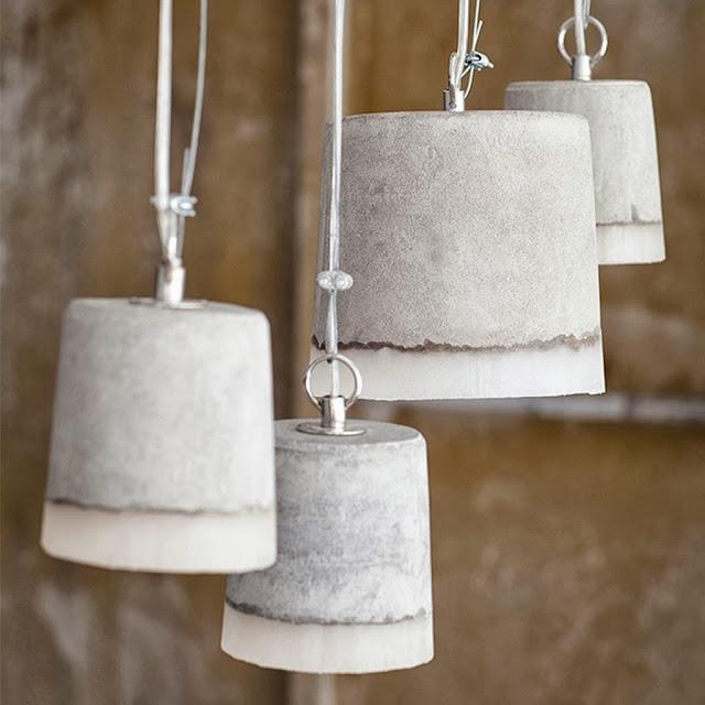 Luminarias de hormigón con un look elegante. Luminarias de hormigón con un look elegante.