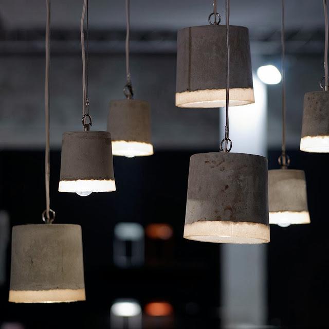 Luminarias de hormigón con un look elegante. Luminarias de hormigón con un look elegante.