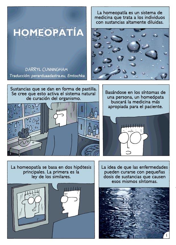 Homeopatía (un cómic de Darryl Cunningham), en español