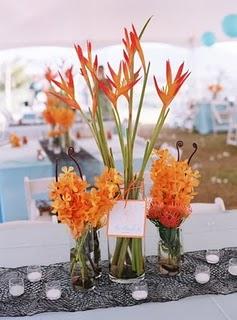 Casamiento naranja IX: Centros de mesa