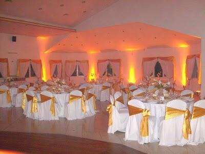 Casamiento naranja VIII: Ambientación en interiores o fiestas de noche